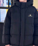 鴨鴨童裝羽絨服冬季兒童外套秋冬2024新款加厚中大童面包服冬裝 黑色 140 曬單實拍圖