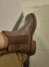 天美意靴子女冬保暖复古短靴女切尔西靴BE091DD2 啡色 37 实拍图