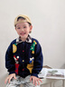 汪汪隊立大功兒童毛衣開(kāi)衫圣誕年服寶寶純棉V領(lǐng)毛衣女孩針織衫外套 寶藍 110 曬單實(shí)拍圖