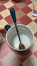 泉勁百家姓陶瓷杯馬克杯子恒溫水杯學生情侶暖暖杯帶蓋勺辦公咖啡杯 何(墨綠)+蓋+鋼勺 曬單實拍圖