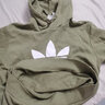 阿迪達(dá)斯 （adidas）三葉草男裝衛(wèi)衣夏季新款運(yùn)動(dòng)健身訓(xùn)練連帽時(shí)尚舒適透氣套頭衫 HE4952 綠色連帽 M -50 曬單實(shí)拍圖