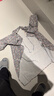 詩(shī)佩琪（SVORIAHI）圍裙長(cháng)袖廚房罩衣成人女做飯反穿衣服棉布外套連袖工作服護衣 藍灰色罩衣+無(wú)袖圍裙（組合） 2件 曬單實(shí)拍圖
