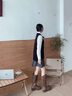 達(dá)芙妮（DAPHNE）西部牛仔靴女高筒2025夏季棕色長(zhǎng)筒靴厚底美拉德復(fù)古騎士靴 棕色 37 曬單實(shí)拍圖