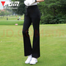 PGM高爾夫女褲喇叭長(cháng)褲女裝球褲 后腰手套貼 顯高顯瘦 提臀收胯 KUZ203-黑色 S 曬單實(shí)拍圖