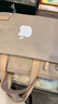 適用于手提蘋(píng)果電腦包MacBook Pro/Air14寸筆記本電腦包男女單肩 卡其配粉+白蘋(píng)果LOGO 防震氣囊 13.3英寸 曬單實(shí)拍圖