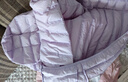 特步（XTEP）兒童童裝男女童通碼親膚零壓力輕暖連帽羽絨服 羅蘭紫 140cm 曬單實(shí)拍圖