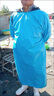 雄雪美TPU長(cháng)袖防水圍裙防油污耐弱酸堿罩衣廚房冷庫水產(chǎn)反穿衣工作服 TPU藍色罩衣大號 均碼 曬單實(shí)拍圖