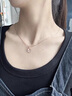 GIOIO施華洛世奇鋯S999純足銀四葉草項鏈女夏玫瑰彩金鎖骨鏈新同款 玫瑰金項鏈+手鏈+精美禮盒裝 曬單實(shí)拍圖