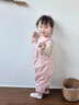 班喜迪女童褲子秋冬款2025新款寶寶加絨休閑長(cháng)褲嬰兒冬裝兒童公主背帶褲 粉色 80 曬單實(shí)拍圖
