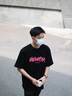 真維斯（Jeanswest）歐美潮牌短袖t恤男夏季純棉衣服大碼森系學(xué)生oversize時(shí)尚文化衫 黑色（放松心情） XL (180) (不起球不掉色) 曬單實(shí)拍圖