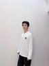INTO TOP重磅長(cháng)袖T恤男秋冬季新款男士衛衣純棉圓領(lǐng)純色打底衫寬松上衣 白色-H XL 曬單實(shí)拍圖