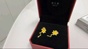 周大福百合花足金黃金耳飾(工費220)約4.45g EOF848 曬單實(shí)拍圖