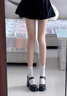 達(dá)芙妮（DAPHNE）高跟鞋女小皮鞋2024春季新款百搭粗跟淺口氣質(zhì)優(yōu)雅瑪麗珍宴會(huì)鞋 黑色 9.3cm 37 標(biāo)準(zhǔn)碼 曬單實(shí)拍圖