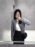 CTOX灰色針織開衫女2024秋季新款修身百搭薄款毛衣外套小個子短款上衣 灰色版 M【建議90-105斤】 曬單實拍圖
