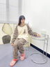 莫代爾珊瑚絨睡衣女秋冬季2024年新款加厚加絨冬天法蘭絨家居服套裝 AR66026 XL (適合體重120145斤) 曬單實(shí)拍圖
