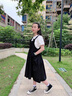 G.DUCKKIDS女童連衣裙夏季套裝2025新款小女孩休閑兩件套裙子洋氣時(shí)髦背帶裙 黑色套裝 170 建議15歲 曬單實(shí)拍圖