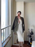 皮爾卡丹（pierre cardin）中長(zhǎng)款針織打底連衣裙女秋冬季新款純色半高領(lǐng)修身毛衣裙子 卡其色 M 建議100-110斤 曬單實(shí)拍圖