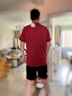 KELME /卡爾美定制足球服男套裝比賽透氣短袖V領(lǐng)組隊服印字印號球衣 棗紅熒光橙 XXL 曬單實(shí)拍圖