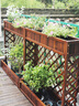 柏菲亞室外防腐木花箱種植箱實(shí)木花盆雙層種植箱網(wǎng)格花槽柵欄隔斷花架 雙層大容量 100*35*90cm 曬單實(shí)拍圖
