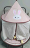 小斑鳩（little dove）兒童帳篷室內游戲屋/女孩蒙古包城堡玩具屋禮物 粉色兔子(含棉墊) 曬單實(shí)拍圖