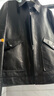 Navigare意大利小帆船真皮皮衣男春秋季山羊皮革外套短款外套黑色翻領(lǐng)男裝 暗夜黑 XL 碼 曬單實(shí)拍圖