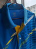 速干羽毛球服上衣男女款夏季翻領(lǐng)短袖乒乓球服網(wǎng)球服訓練跑步運動(dòng)衣比賽隊服情侶裝透氣吸汗定制印字LOGO 9811男藍上衣 3XL 曬單實(shí)拍圖