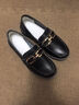 小碼女鞋323334樂(lè )福鞋女秋新款百搭平底小皮女商務(wù)正裝金屬扣厚底單 黑色 33 (皮鞋碼) 曬單實(shí)拍圖