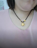 OSC老鳳凰黃金福袋吊墜999足金金錢幣項鏈轉(zhuǎn)運珠錢幣項墜情人節(jié)禮物 福袋吊墜錢幣3金珠黑繩項鏈 曬單實拍圖