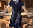 森馬（Semir）連衣裙女拼接格子假兩件學(xué)院風(fēng)2025新款夏季收腰polo裙鹽甜系 寶藍(lán)80700  M 曬單實(shí)拍圖