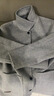 杰克·瓊斯（JACK&JONES）男裝春秋單側(cè)皮標(biāo)LOGO裝飾時(shí)尚潮流百搭尖領(lǐng)毛呢大衣男224427017 中花灰GH1 常規(guī) 中花灰GH1 L 180 曬單實(shí)拍圖