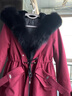 粟茝派克服女款獺兔毛長(cháng)款女大衣2024冬新款可拆卸內膽過(guò)膝狐貍毛皮草 酒紅色 XL (120-130斤) 曬單實(shí)拍圖