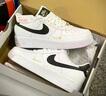 耐克（NIKE）AirForce1Essential迷你鉤低幫板鞋女款白黑紅 36 曬單實(shí)拍圖