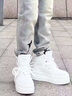 啄木鳥(niǎo)高幫板鞋男鞋增高12cm隱形內增高鞋10cm運動(dòng)休閑鞋小白老爹鞋子男 高幫白色12cm(隱形內增高可拆卸款） 41 曬單實(shí)拍圖