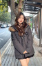 雅鹿工裝羽絨服女2025新款時(shí)尚加厚派克服貉子大毛領(lǐng)保暖外套 深灰色 S 【推薦90-110斤】 曬單實(shí)拍圖