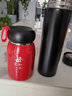 雄泰（XiongTai）迷你保溫杯304不銹鋼女士高顏值帶提繩學(xué)生水杯320ml刻字定制LOGO 紅色+內外304+免費定制 曬單實(shí)拍圖