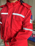 梵可梵（fankefan）加油站紅色棉衣工作服男裝防靜電冬季加厚保暖中石化石油防寒棉襖 大紅色上衣【網(wǎng)格防靜電】 M /165 曬單實(shí)拍圖