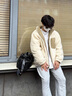 JEEP SPIRIT吉普羽絨棉服男士2025秋冬季雙面穿加絨加厚立領(lǐng)寬松休閑棉衣外套 淺軍綠【雙面可穿】 M 【105-130斤】 曬單實(shí)拍圖