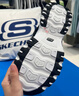 斯凱奇（Skechers）奧利奧熊貓鞋丨老爹鞋男女經(jīng)典黑白復古春夏輕便潮流增高運動(dòng)休閑 男款-BKW/黑色/白色 39.5 曬單實(shí)拍圖