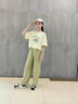 艾諾輪女童運動(dòng)套裝夏款女大童夏季兒童裝短袖長(cháng)褲兩件套衣服休閑外穿服 TD1977套裝-牛油果綠 160 建議身高150-160CM左右 曬單實(shí)拍圖