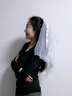 皓梵潔頭紗領(lǐng)證求婚布置道具拍照婚紗短紗結(jié)婚新娘頭戴頭飾白色簡約中式 韓風(fēng)拍照儀式感網(wǎng)紅白色雙層頭紗 曬單實拍圖