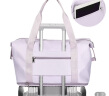 Landcase 旅行包女手提大容量可扩容行李包折叠收纳包短途出差旅游待产包多功能运动健身包 2104紫色 实拍图