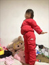 鸞雀翔女小童冬裝加絨加厚男女寶寶冬季套裝兒童小孩子保暖棉襖兩件套 紅色套裝 100 cm建議體重28-32斤 年齡3-4歲 曬單實(shí)拍圖