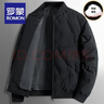 羅蒙夾克羽絨服男冬季男裝新款棒球領(lǐng)茄克開(kāi)衫鴨絨保暖加厚休閑外套 2209黑色 3XL 建議148-165斤 曬單實(shí)拍圖