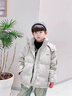 G.DUCKKIDS兒童羽絨服短款面包服加厚白鴨絨連帽中大童免洗亮面冬季新款保暖 銀色 150 尺碼偏大 曬單實(shí)拍圖