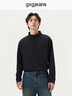gxg.jeans男裝* 多色基礎打底寬松半開(kāi)襟長(cháng)袖T恤男士 25年秋新品 黑色 L (175) 曬單實(shí)拍圖