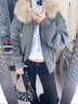 億梵莎棉服女2025新款冬季美式復古新潮流派克加厚羽棉襖絨服女工裝外套 灰綠色 均碼 （可聯(lián)系客服備注碼數(shù)） 曬單實拍圖