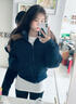 棉致大毛領(lǐng)短款羽棉絨服女2025冬季新款歐美風(fēng)收腰顯瘦減齡棉襖外套 黑色 S 曬單實(shí)拍圖