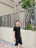 鳴瀧短袖t恤男純棉潮牌夏季韓版男士緊身純色圓領(lǐng)半袖體恤打底衫男生潮流半截袖修身彈力抖音網(wǎng)紅同款小白T 白色+黑色 L(體重125-140斤) 曬單實(shí)拍圖