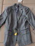豪耀小西裝外套女職業(yè)裝女裝套裝春秋冬款面試正裝女士工裝免燙西服女 灰色上衣+灰褲 M 碼（適合體重90-100） 曬單實(shí)拍圖