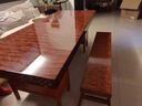 新中式巴花實(shí)木大板老板茶桌原木巴西花梨木奧坎椅組合會(huì )議桌 140cm（套餐） 曬單實(shí)拍圖